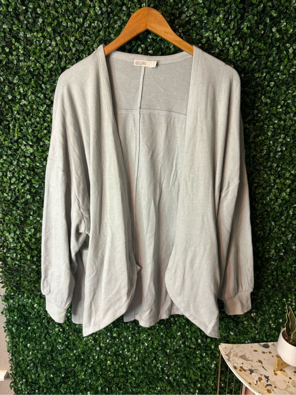 Barefoot Dreams Malibu Collection Brushed Sweater Rain Drop XL